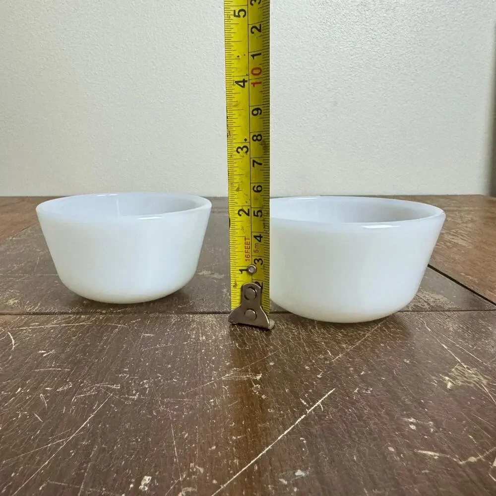 Vintage Ramekin Milk Glass Bowls Set of 2 Small Vintage Kitchen‎